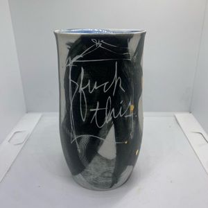 Dustin Yeager tumbler “Fuc* This” pottery glass